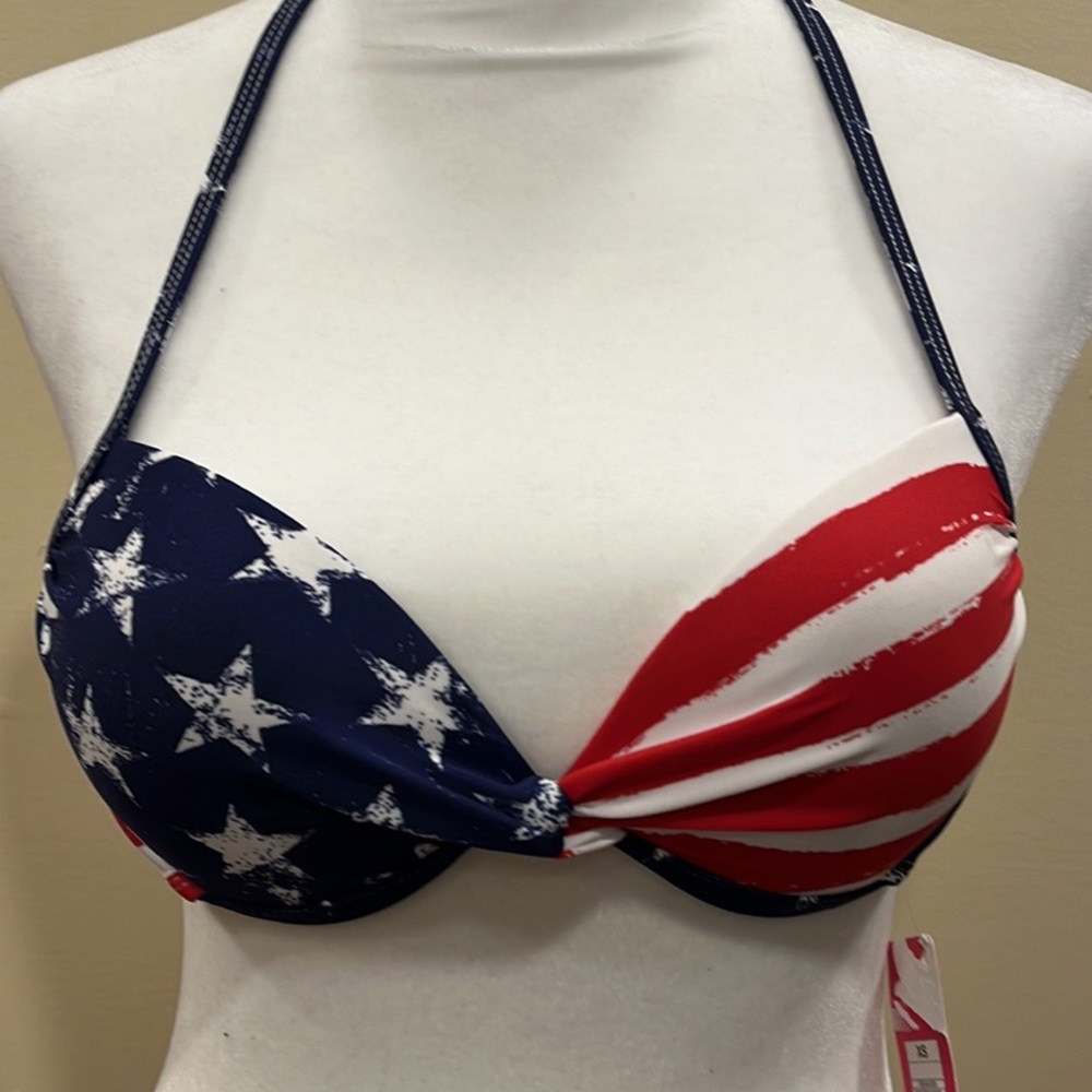 American Flag Bikini Top